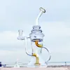 11 inch grootschalige slanke heldere barnsteen multi -kleuren fantastisch ei multi -kleuren waterpijpglas bong dabber rig recycler pijpen water bongs rookpijp 14 mm vrouwelijk gewrichtsmagazijn