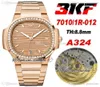 3KF 701011012 A324 Ultra Thin Automatic Ladies Watch 352 мм алмазной панели розовой золото браслет из нержавеющей стали Wome1908091