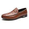 Chaussures décontractées en cuir authentique Footwes Business Footwear Cow mâle Brands Soft confortable Black A1777