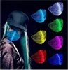 LED Light Up Glowing Mask for Men Women Rave Luminous Fiber Chargeable Face Masks Music Party DJ Dance Christmas 7 Colors masquera3530783