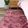 Tapis simples abstraits art à main le tapis coton tissé motif floral motif floral tapis de chambre à coucher absorber l'eau de salle de bain pailtre