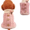 Dog Apparel 2024 Warm Sweaters Winter Clothes Buttons Knitted Pet Clothing For Small Dogs And Cats Puppy Coat Cold Weather Outfit