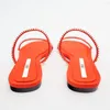 Slippers 116875 Fashion Fashion Fashion Fashion Purple Semporche simple Orange Sandales Toe carrée ouverte