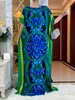 Этническая одежда Новое летнее платье с большим шарфом африкански