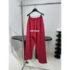 24SS Designer Feminino High Elastic Waist Pants femininas Pontas de cetim de cordeiro feminino Tipo de estêncil de estêncil feminino Calças de traje esportivo Casual calças 5527