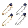 Brooches 50pcs Lucky Eye Blue Turkish Evil Brooch Pin For Women Men Dropping Oil Flower Crown Star Hamsa Hand Charm Fashion Jewelry