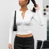 T-shirt féminin Sexy Tees 2024 Nouvelle sous-couche à manches longues pour femmes Top Y2K vêtu de chemises en tricot slim
