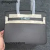 Sac à main designer brkns en cuir rapide Handswen 7a Top à main en cuir authentique en cuir 30cm Gris Etain Silverts3n5jve