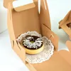 Wrap regalo 5pcs Kraft Paper Hands Box Candy Cookie Boxaging Boxes Weedings Birthday Party Decoration per gli ospiti Gift