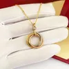 woman 14k real gold love necklace custom jewelry circle pendant men necklace luxury diamond necklace loop charms necklaces lady trendy mother's day gift