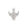 Mode Animal Bull Head Pendant Hip Hop Street Rap Style Full Diamond 15mm Watch Buckle Jewelry Cuban Chain Designers Create Holiday Presenttillbehör