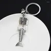 Keychains Kelechain squelette sirène chaînes clés Anneau de crâne pour les hommes Gift Halloween