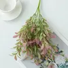 Fiori decorativi 1pc pianta di plastica artificiale fiore eucalipto nuziale bouquet giardino natalizio da ghirlanda home home decorazione fai -da -te