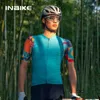 Inbike 2024 Sommer Radsport-Trikot-Männer Kurzarm Kurzdrocken-MENS-Fahrradfahrreithemden mit 3 Taschen Full Reißverschluss MTB-Kleidung 240510