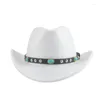 Berets Hüte für Frauen Fedoras Cowboy Hut Western Cowgirl Casual Belt Band Mann männlicher Fedora Sombrero Vaquero Hombre