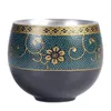 Чайные подносы Jingdezhen Ceramic Silver Cup Cup Set Set Set Liner Liner позолоченный мастер -мастер Zen Zen