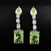 2024 Simple Green Plated 925 Silver Luxury Brand Designers Letters Stud Geometric Famous Women Round Crystal Rhinestone Pearl Earring Wedding Party Jewerlry Hot