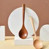 Spoons 1Pcs Japan-Style Wooden Spoon Kitchen Cooking Soup Dinner Teaspoon Coffee Dessert Ice Cream