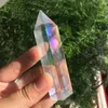 Figurines décoratives 3pcs 7-9cm Aura Angel Clear Melting Stones Wand Point Minerals For Healing Quartz Stone Gift Gift Home Decoration