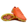 Mens Soccer Shoes FG Cleats Football Boots Comfortable Trainers Soft Leather yellow