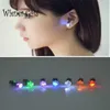 Decoração de festa 5 pares iluminam LED Bling Ear Stud Rings coreanos de acessórios de zircão flash para mulheres Glow Stick Stick Stick