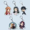 Sword Art Online Key Chain Man acrylique mignon jeu drôle de jeu clé clés femme femme Kids Keyring Girls Llavero Keychain bijoux portachiai 237g