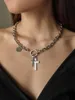 Европейское и американское ювелирное украшение Cross Heart Pendate Collece для женщин -свитер.