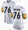 2024 Utkast till Pick Football Jersey 76 Troy Fautanu 54 Zach Frazier 10 Roman Wilson 41 Payton Wilson 66 Mason McCormick 74 Logan Lee 29 Ryan Watts Black White Stitched