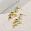 Dangle Earrings Simple Light Luxury Colorful Snake For Women Korean Fashion Ladies Jewelry Direct Sales Wholesale