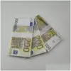 Autres fournitures de fête de fête 2022 Prop Money Toys Dollar Euros 10 20 50 100 200 500 Commémorative Fake Notes Toy for Kids Christmas Gi Otg3a