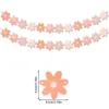 Décoration de fête Daisy Flower Banner Papier Garland Flag Boho Girl Birthday Decor Happy Wedding Supplies