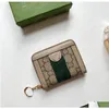 Designer di monete 2023 Wordets Men Donne Clutch Highs Qualità Ophi Zipper Ladies Chiave Card Porta a doppia borsa Style726503 Drop Dh5l7
