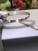 People's first choice to go out essential bracelet Pure Gold 18K Rose LOVE Narrow Wide Full Star Bracelet Straight with common cart and C family bracelet