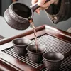 Ensembles de cités de thé Gaiwan Chinese Cup Tea Sememony Automatic Gift Pair Board Luxury Vintage Juego de Te Silent Drink AB50ts