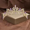 Haarclips Luxuriöser Prinzessin Kronkristall Zirkon Boutique Kopfwege Geburtstagsfeier Jubiläum für Frauen Mädchen Charme Braut Hochzeit Schmuck Schmuck