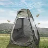 Tentes et abris 2doors 4Sides Camouflage Mesh Tente de pêche à la glace pour 1 personne anti-mosquito à l'épreuve du soleil rapide à l'ouverture rapide 150 190cm