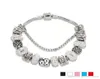 925 Sterling Silver plaqué hibou Charmes Clear CZ Diamond Beads Bracelet for Charm Bracelet Women's Gift Bijoux1313202