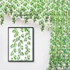 Kwiaty dekoracyjne sztuczne rośliny Willow Vines Eukaliptus Garland Ivy Greenery Liść Decor Wedding Tacdrop ​​Room Dekoracja domu