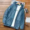 Mens Thin Section Riding Sunscreen Breathable Jacket Loose Hooded Antiuv Quick Dry Ice Casual Outdoor Zipper 240428