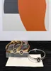 Bracelets de charme Femmes Bangle de luxe Designer Bijoux Crystal 18k Gold Plaqué 925 Amateurs en acier inoxydable plaqué en argent Gift Bangles7968049