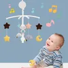 Baby Sidewinder Baby Toy Stand rotation de lit mobile Ring Boîte de musique 0-12 mois Born Baby Toy Sidewinder Stand 240428