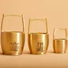 Figurines décoratives 1pc Brass pur Lucky Feng Shui Bode d'or pour attirer l'ornement de richesse Craft Home Desktop Decoration Gift Souvenir