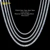 Collier de tennis de bijoux pour hommes Femmes Collier Moisanite Iced Out 2 mm 3 mm 4 mm 5 mm 6,5 mm de haute qualité Moissanite VVS Sterling Sier Moissanite Tennis Chaîne Bracelet