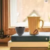 Weingläser japanischer Teetassen Schwarzes Gusseisen Chinesische Tasse Email beschichtete Innenraum Teer Blüte Teetasse Metall Sake