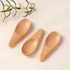 Кофе Scoops 1/3/5pcs Wood Mini Tea Tea Spoon Spoon Scoop Prastware Маленькие сахарные кухни гаджеты