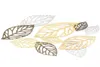 100pcs artesanato folhas ocas de ouro pendente de ouro jóias fazendo jóias fazendo colar de diy vintage banhado Silver3824522