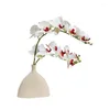 Decorative Flowers 3D Printing 9 Phalaenopsis Butterfly Orchid Artificial Home Decor Wedding Party Decoration Vase Plants Flores