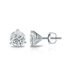 Stud Cute Female 6 7 8mm Round Lab Diamond Earrings 100% Real 925 Sterling Silver For Women Unique Screw EarringSstud Dale22 318C