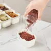 Opslagflessen 4/8 gescheiden kruidendoos draagbaar stofdichte plastic charcuterie container verdeeld serveerlade voor picknick