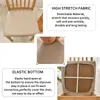 Kudde vattentät sittplats lock pu läder fyrkantig elastisk matbord stol slipcover avtagbart tvättbart kökskontor